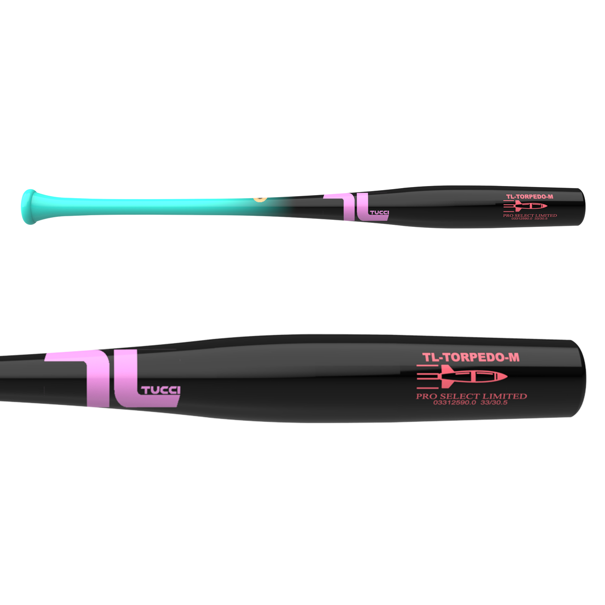 TL-TORPEDO PRO SELECT LIMITED WOOD BAT - TEAL/BLACK