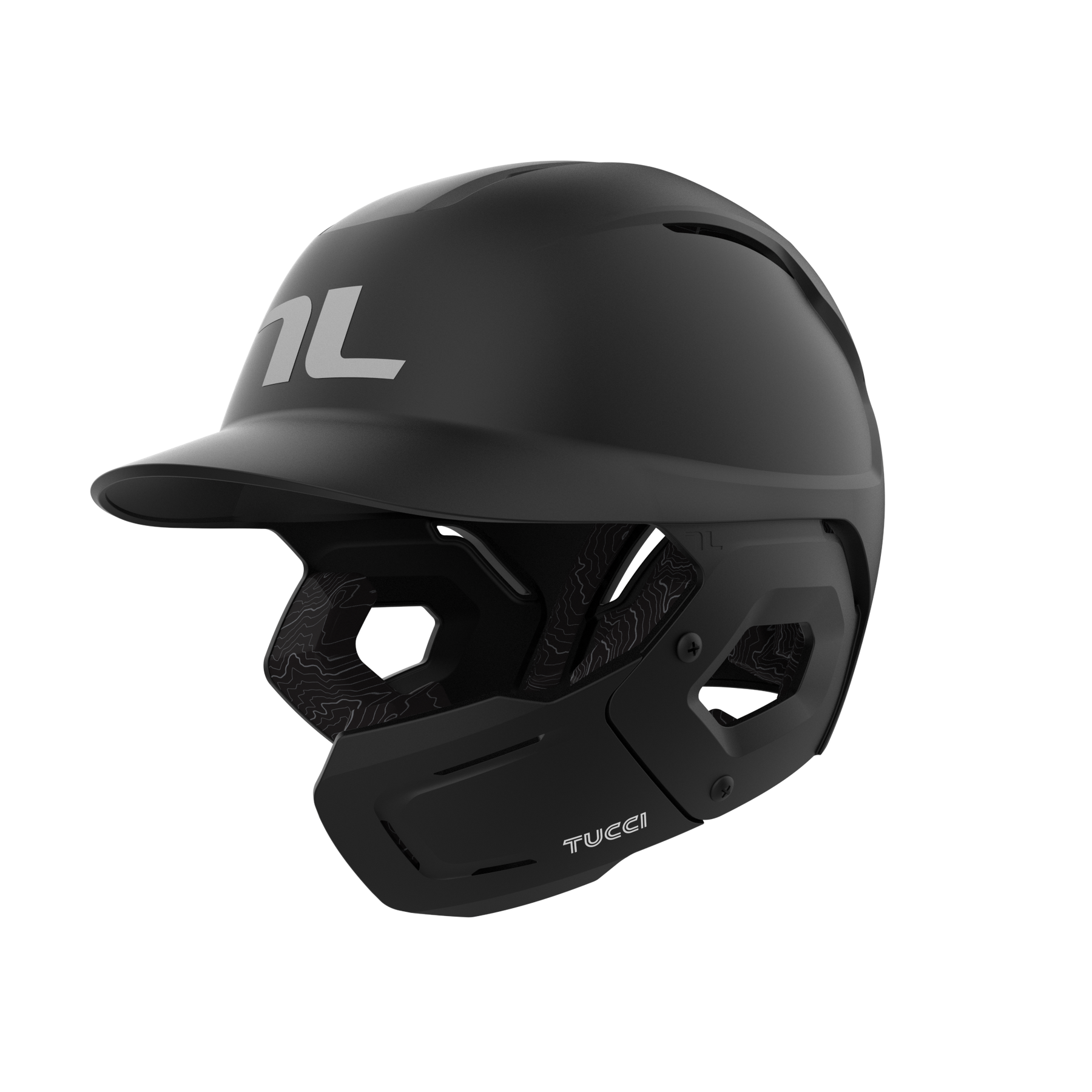 bat motorcycle helmets TUCCI Potenza Batting Helmet with Jaw Flap, Matte Black / S/M / Right-Handed Hitter